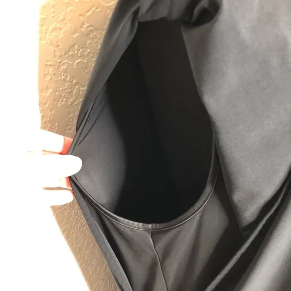 WHBM black batwing button sleeve blouson dress size Extra Large XL - Picture 8 of 16